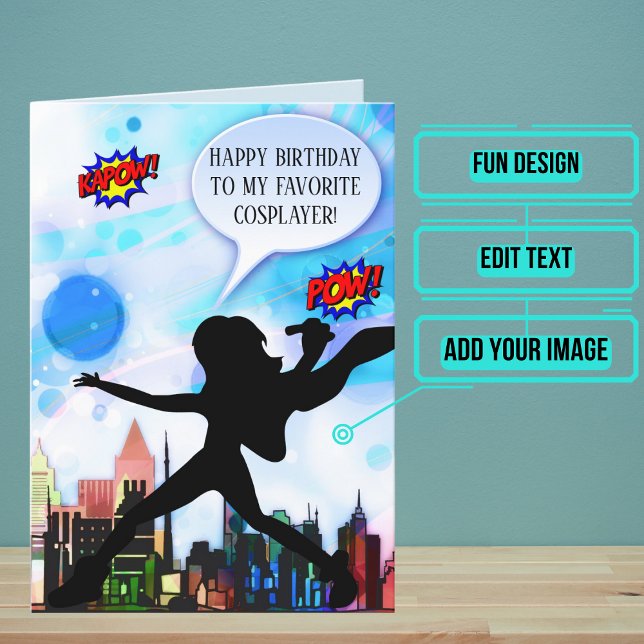 Female Cosplayer Sentimental Birthday Card (This card is specifically for the friend or family member in your life who has a love of cosplay.)