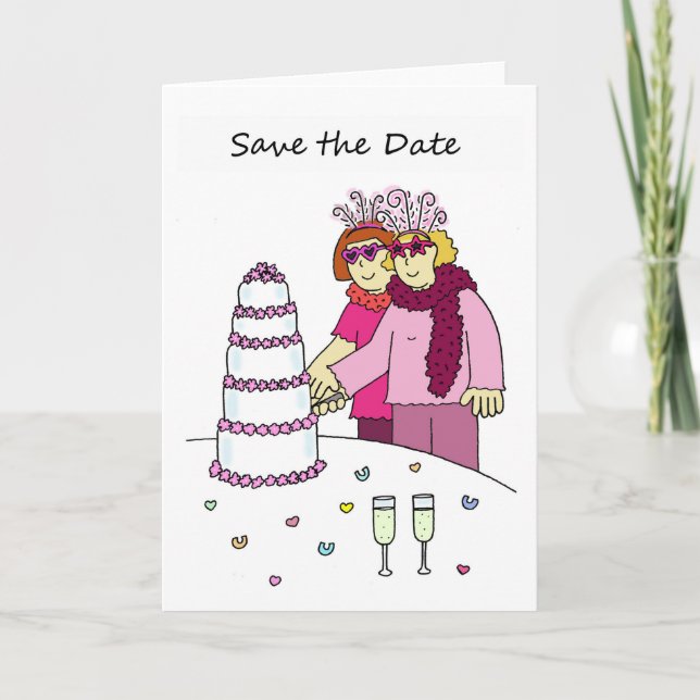 Female Couple Save the Date Announcement (Front)