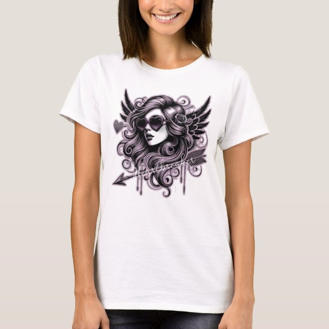 Female Cupid heartbreaker with arrow T-Shirt (Front)