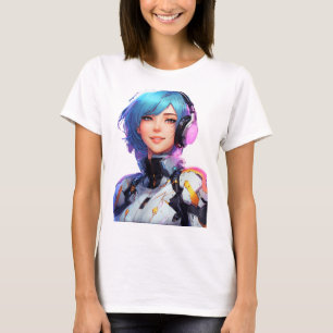 Female Cyborg anime style T-Shirt