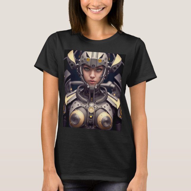 Female Cyborg Warrior T-Shirt (Front)