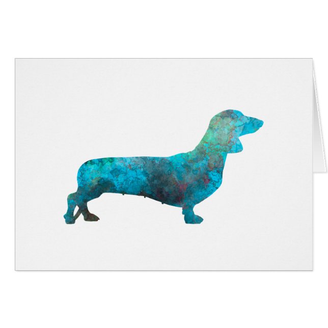 Female Dachshund in watercolor (Front Horizontal)