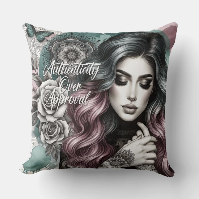 Female Daily Affirmation  Cushion (Front)