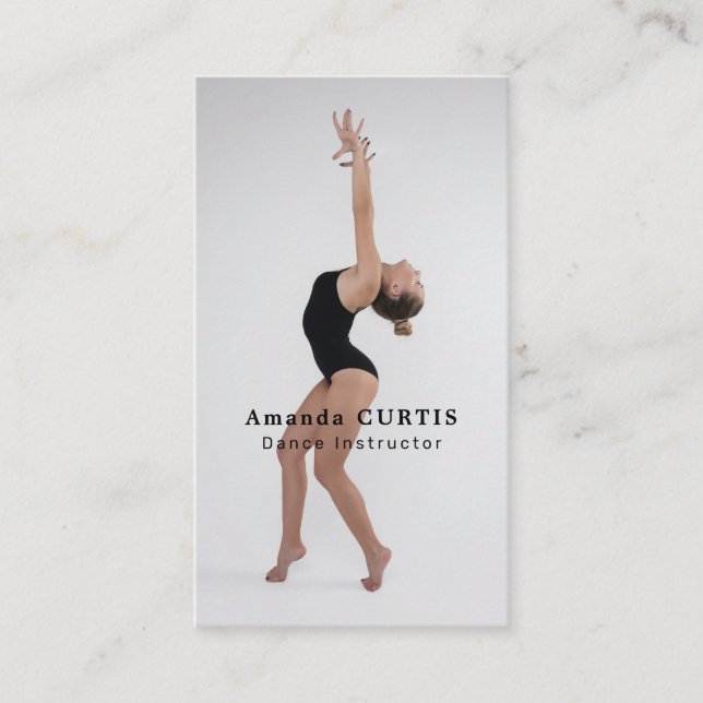 Female Dancer, Dancing Instructor, Dancer Business Card (Front)