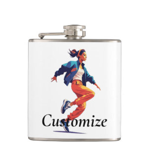 Female Dancer Hip Hop Thunder_Cove Flask