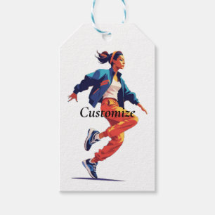 Female Dancer Hip Hop Thunder_Cove Gift Tags