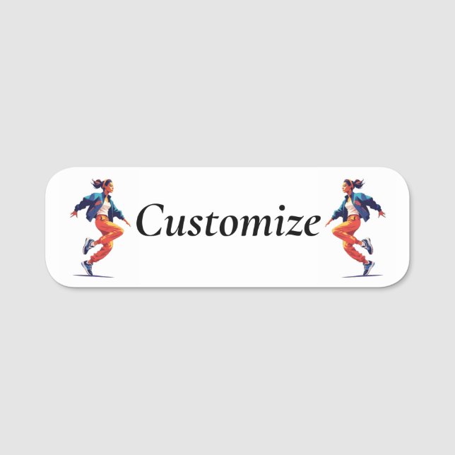 Female Dancer Hip Hop Thunder_Cove Name Tag (Front)