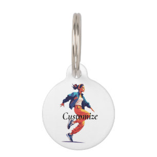 Female Dancer Hip Hop Thunder_Cove Pet Tag