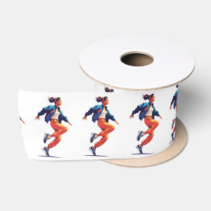 Female Dancer Hip Hop Thunder_Cove Satin Ribbon