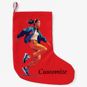 Female Dancer Hip Hop Thunder_Cove Small Christmas Stocking