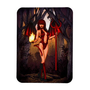 Female Devil In Red Magnet