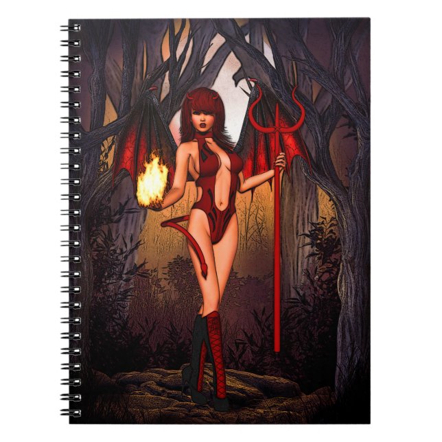 Female Devil In Red Notebook (Front)
