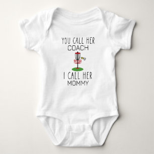 Female Disc Golfer   Disc Golf Coach Mum Baby Bodysuit