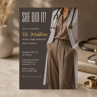 Female Doctor Graduation Invitation