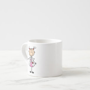 Female Doctor Stick Figure Espresso Cup
