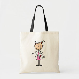 Female Doctor Stick Figure Tote Bag