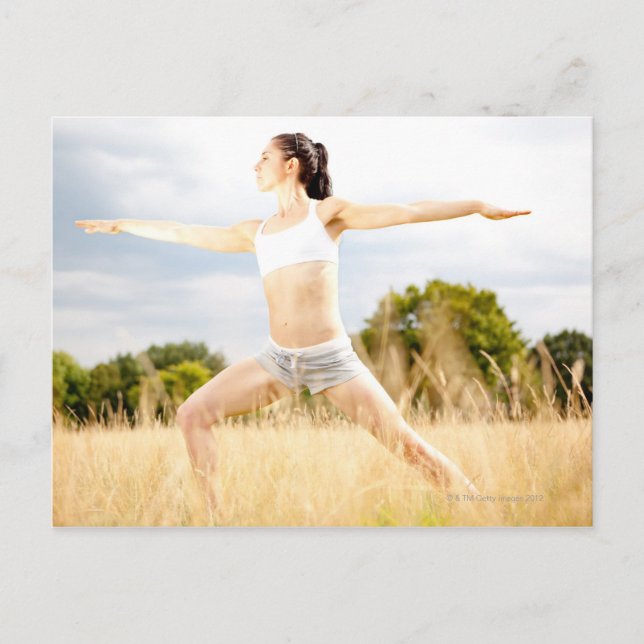 Female Does Yoga Stretch Postcard (Front)