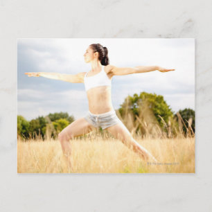 Female Does Yoga Stretch Postcard