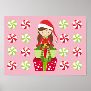 Female Elf with Candies Poster