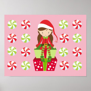 Female Elf with Candies Poster