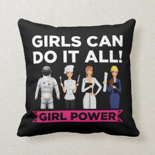Female Empowerment Equality Strong Girl Power Cushion