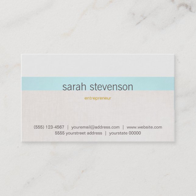 Female Entrepreneur Understated and Stylish Chic Business Card (Front)