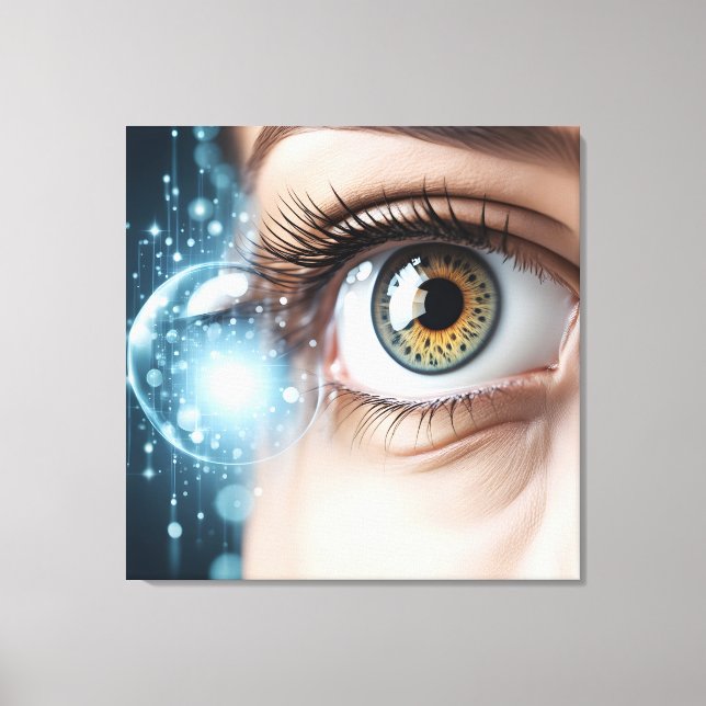Female eye macro canvas print (Front)
