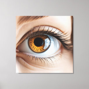Female eye macro canvas print