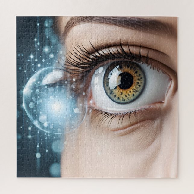 Female eye macro jigsaw puzzle (Vertical)