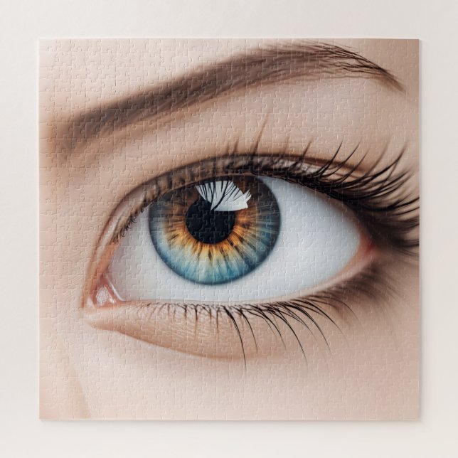 Female eye macro jigsaw puzzle (Vertical)