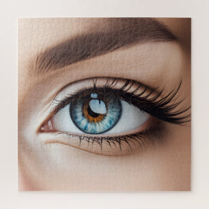 Female eye macro jigsaw puzzle