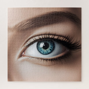 Female eye macro jigsaw puzzle