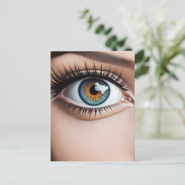 Female eye macro postcard (Standing Front)