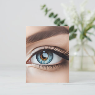Female eye macro postcard