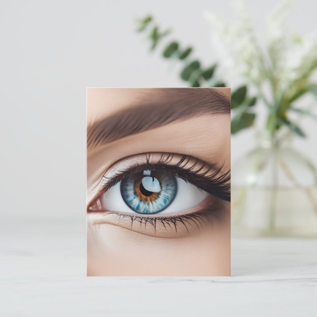 Female eye macro postcard (Standing Front)
