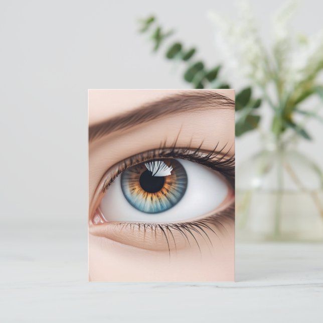 Female eye macro postcard (Standing Front)