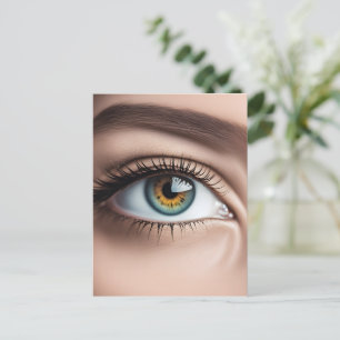 Female eye macro postcard