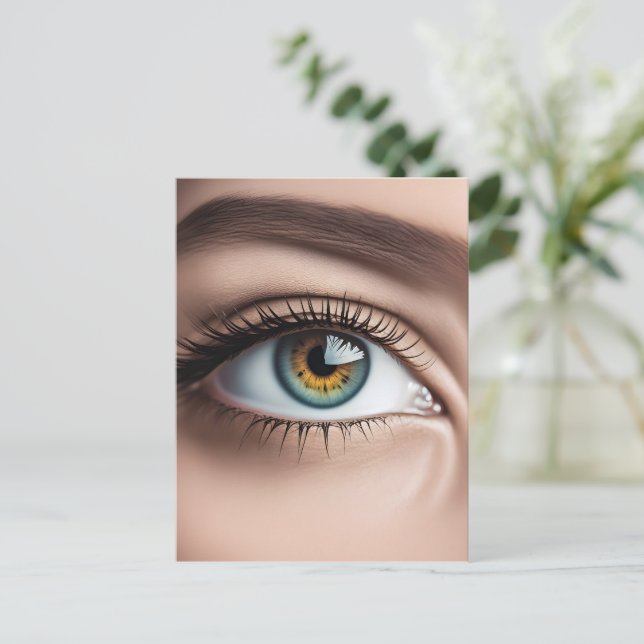 Female eye macro postcard (Standing Front)