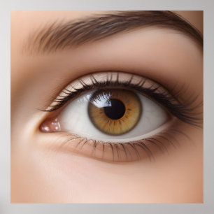 Female eye macro poster