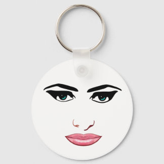 Female Face #1 Key Ring