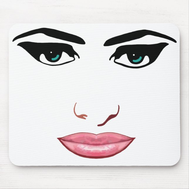 Female Face #1 Mouse Mat (Front)