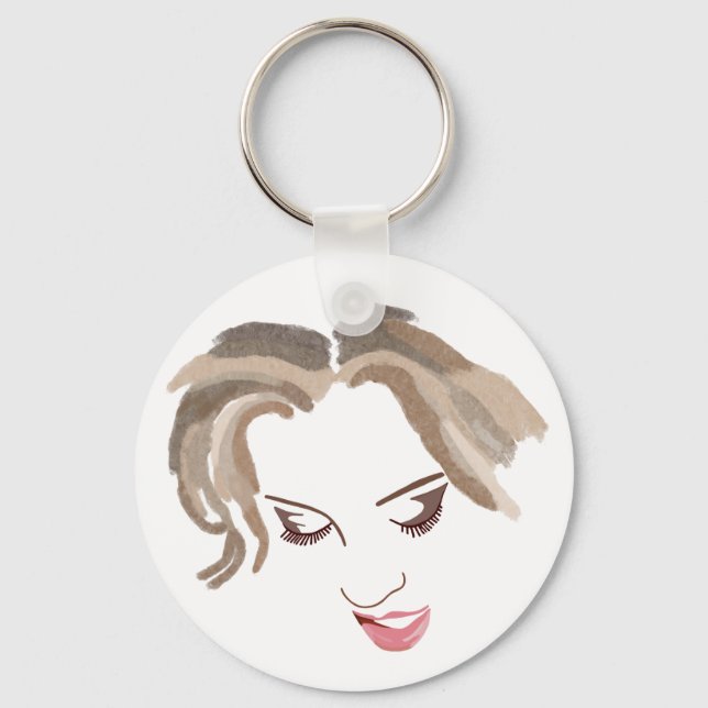 Female Face #2 Key Ring (Front)