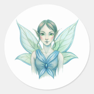 Female Fairy Classic Round Sticker