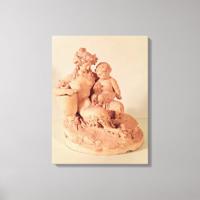 Female faun with her child canvas print (Front)