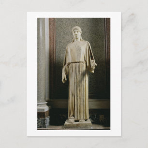 Female figure wearing a peplos, Greek (marble) Postcard