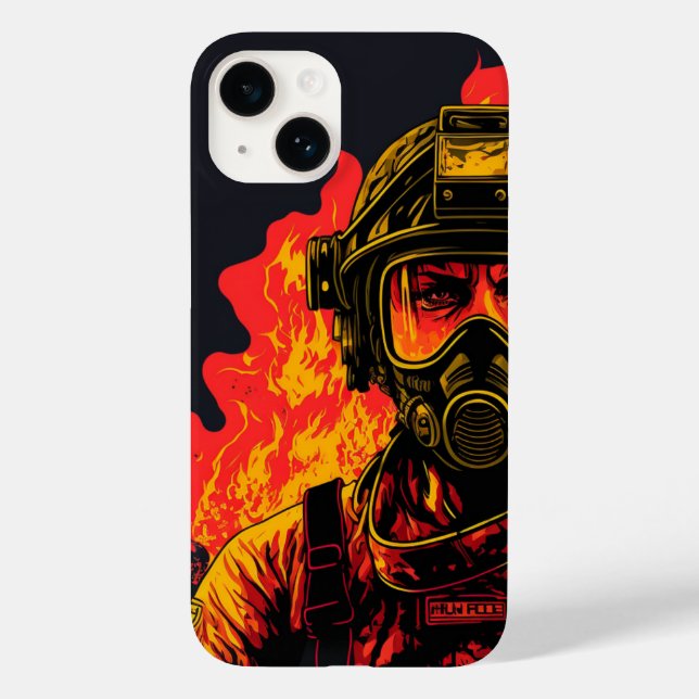 Female Firefighter IPhone 14 Case (Back)