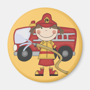 Female Firefighter T-shirts and Gifts Magnet