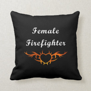 Female Firefighter Tattoo Cushion