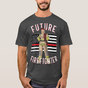 Female Firefighter Thin Red Line For Future Firefi T-Shirt