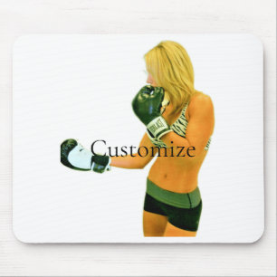 Female Fitness Model boxing Thunder_Cove Mouse Mat